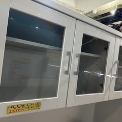 配達可【食器棚幅119 奥行41 高さ194】クリーニング済【管...