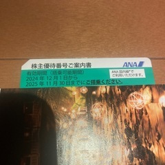 ANA　株主優待番号ご案内書