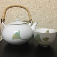【値段交渉可能】銀杏の急須と湯呑み