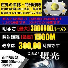 LED⭐️ヘッドライト XHP300 3000000ルーメン 高輝度 Type-Cの画像