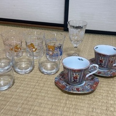 カップ　ガラス　コーヒーカップセット