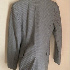 新品未使用 ZARA チェック テーラードジャケット オーバーサイズ グレーの画像