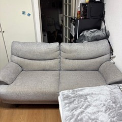 3人掛け布張りソファ