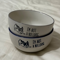 犬 食器 2つセット I'M NOT A BULLDOG ブルドッグ
