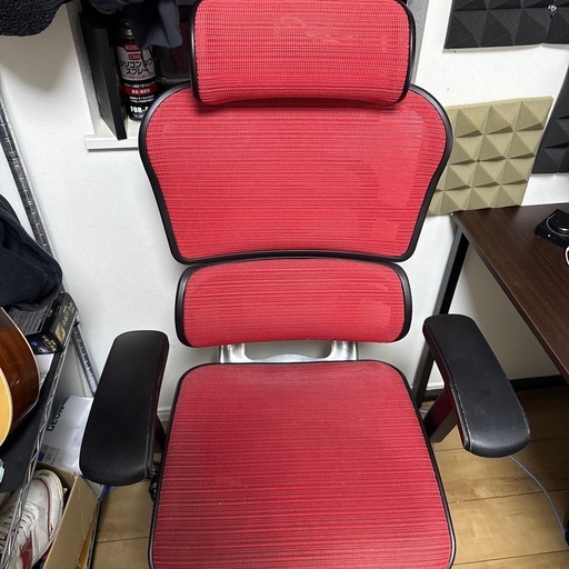 エルゴヒューマン ベーシック オフィスチェア レッド 都内配送可能
