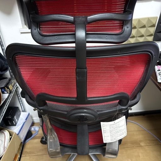 エルゴヒューマン ベーシック オフィスチェア レッド 都内配送可能 