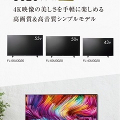 FUNAI液晶カラーテレビ4K