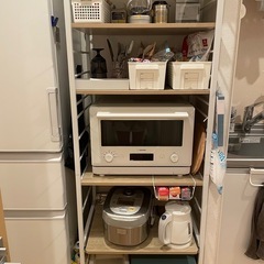 家電収納　スチールラック