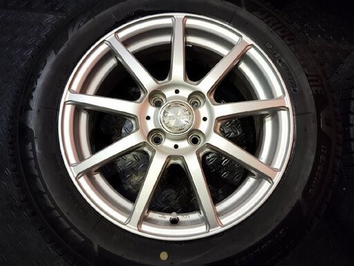 【BS BLIZZAK VRX3 175/65R15】スタッドレス【RAVRION 15インチ 5.5J4HPCD100+42】22年製 バリ溝 ヴィッツ アクア等　(KTM410)