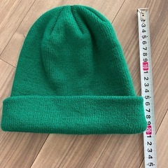 緑　グリーン　ニット帽の画像