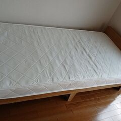 友澤木工 木製プレインベッド ヘッドパネル付き シングル ナチュ...