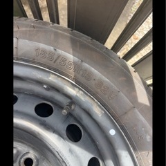 6穴ホイール　タイヤセット　ハイエース純正てっちんの画像