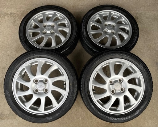そこそこ綺麗✨ ダイハツ純正 15インチ アルミホイール  ＆ タイヤ 4本セット 165/55R15