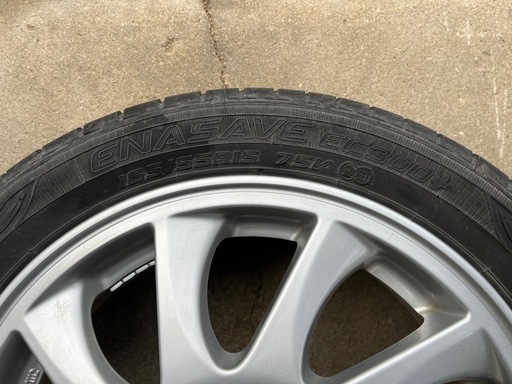 そこそこ綺麗✨ ダイハツ純正 15インチ アルミホイール  ＆ タイヤ 4本セット 165/55R15
