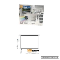 プロジェクターと電動スクリーンリモコン付き