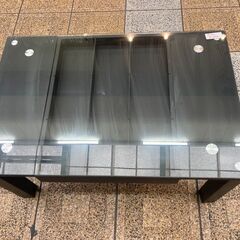 ☆中古￥1,500！引き出し付きガラステーブル　家具　幅75㎝ｘ...