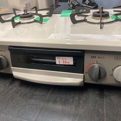 ☆中古￥8,800！Rinnai　2口ガスコンロ　家電　2020年製　KG34NBER型　2020年製　都市ガス　【BF034】