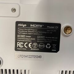 ☆美品￥2,800！Akiyo　ミニLEDプロジェクター　家電　コンパクト　家庭用　【BF040】の画像