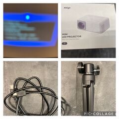 ☆美品￥2,800！Akiyo　ミニLEDプロジェクター　家電　コンパクト　家庭用　【BF040】の画像