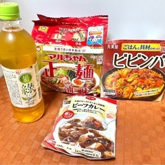 食料品 ラーメン カレー ビビンバ お茶