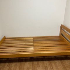 【家具】木製シングルベッド