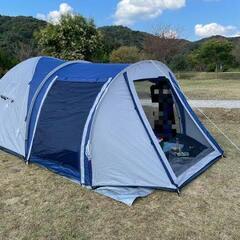アマゾン 2ルームトンネルテント 超大型サイズ 4～5人用 説明書付き キャンプの画像