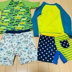 【サイズ110】ラッシュガード&水着セットの画像