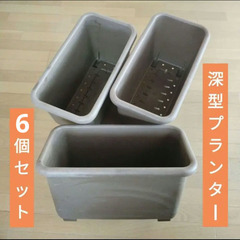 家庭菜園セット！深プランター6個+お土