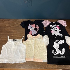 【古着☆サイズ90】まとめ売り　半袖　夏用　女の子　トップス5枚セット