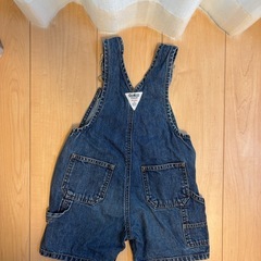 【OshKosh B’gosh】デニムショートオーバーオール 90cmの画像