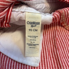 【OshKosh B’gosh】ジャンパースカート 90cm 赤ストライプの画像