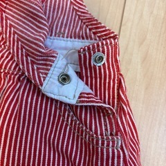 【OshKosh B’gosh】ジャンパースカート 90cm 赤ストライプの画像
