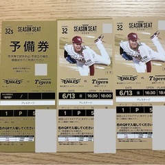 6月13日 楽天イーグルスvs阪神タイガース プレステージ バッ...