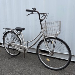 【都内/千葉市引取】ママチャリ 26インチ自転車 鍵/カゴ/ライト付