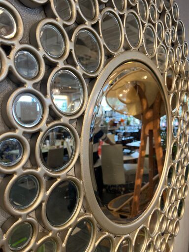 壁掛け鏡 壁掛けミラー ドット バブルミラー 直径約100cm