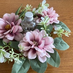 結婚式　装花　リースキャンドルホルダー×ハーバリウム各6点セット