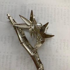 シルバーバンブーヘアアクセ