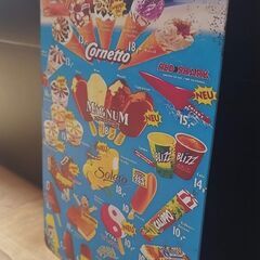 90年代　昭和レトロ　オーストリアのアイスクリーム看板　ユーロ導...