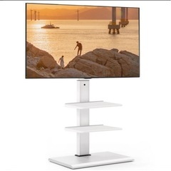 【中古】FITUEYES 白色 テレビ台 壁寄せTVスタンド 3...
