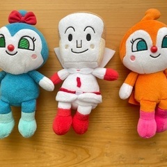 食パンまん、ドキンちゃん、コキンちゃんぬいぐるみ
