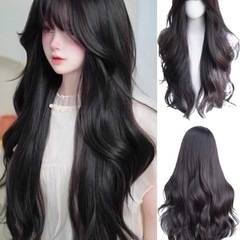 黒髪/ピンク　2点ウィッグセットの画像