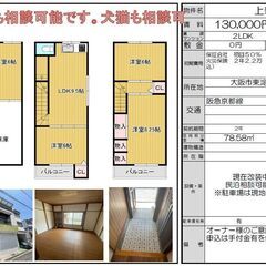 民泊事業可能一戸建て　「上新庄」駅徒歩４分　4LDK