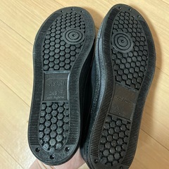 ASAHI  スニーカー　24.5 キャンパス　ブラック の画像