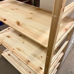 売約済み【武蔵小山店】無印良品 MUJI パイン材 ユニットシェルフ オープンラック 木製ラック 収納棚 飾り棚 シェルフ 天然木 ナチュラル 家具 ラック スチールシェルフ 無垢材 インテリア シンプル 5段棚の画像