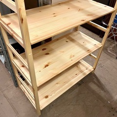 売約済み【武蔵小山店】無印良品 MUJI パイン材 ユニットシェルフ オープンラック 木製ラック 収納棚 飾り棚 シェルフ 天然木 ナチュラル 家具 ラック スチールシェルフ 無垢材 インテリア シンプル 5段棚の画像