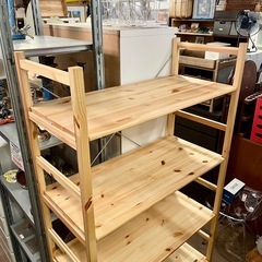 売約済み【武蔵小山店】無印良品 MUJI パイン材 ユニットシェルフ オープンラック 木製ラック 収納棚 飾り棚 シェルフ 天然木 ナチュラル 家具 ラック スチールシェルフ 無垢材 インテリア シンプル 5段棚の画像