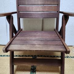 木製折り畳み式イス　本日クリーンセンターに処分予定です　ガーデン...