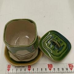 0607-039 湯呑み　蓋　茶托セットの画像