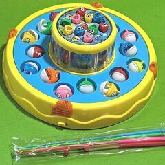 進化系●２段でウキウキ！ワクワク★おさかな釣りゲーム★ライト点灯・楽しいサウンド付◎1人～４人用・動作確認◎の画像