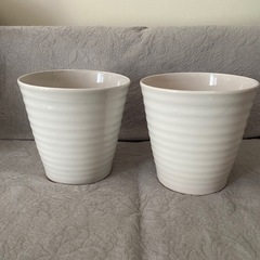 陶器の植木鉢２つセット　③の画像